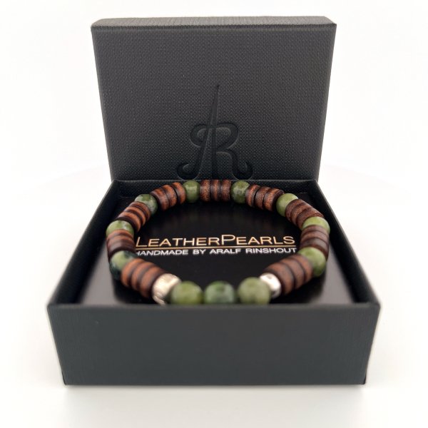 Preview: LeatherPearl Armband mit Seraphinit